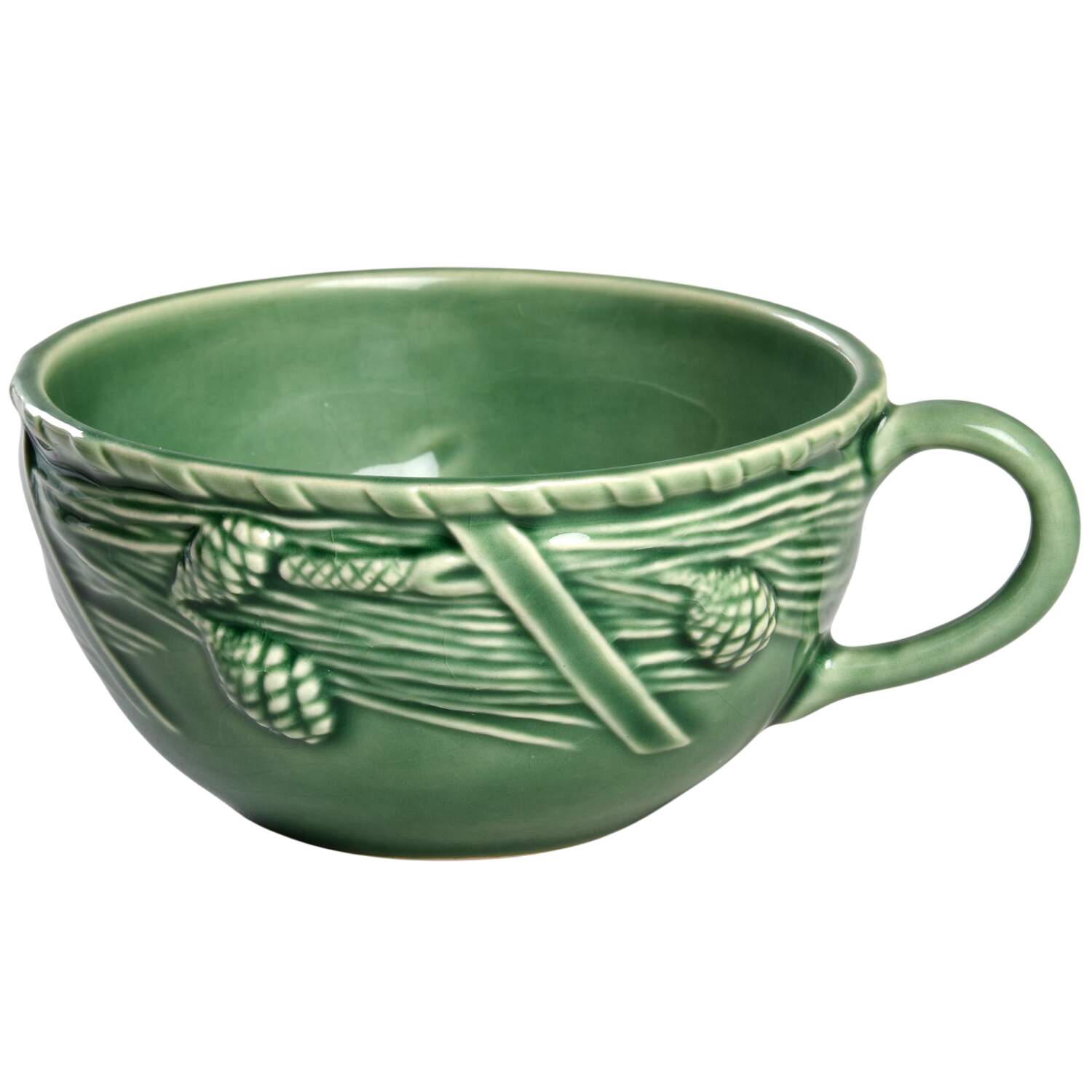 Pine Green Flat Cup by Bordallo Pinheiro-1