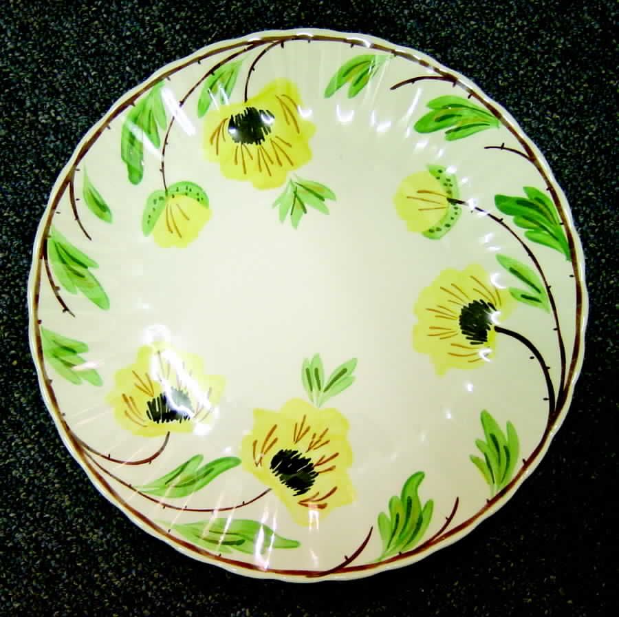 Wild Irish Rose Yellow Dinner Plate by Blue Ridge Southern Pottery-1