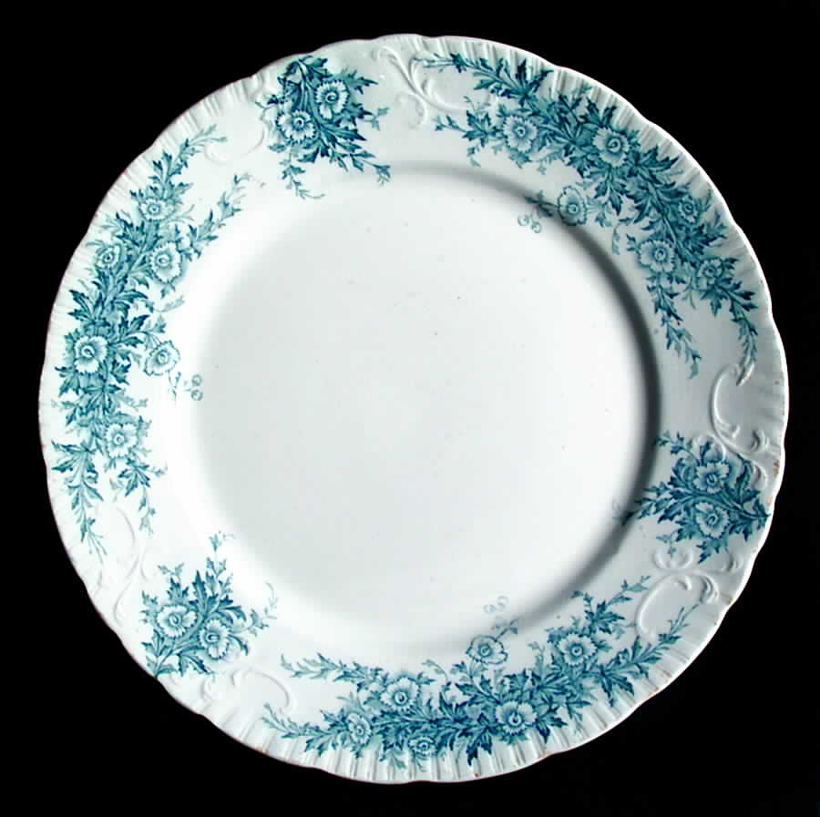 Mabelle Blue Green (No Trim) Dinner Plate by Burgess & Leigh-1