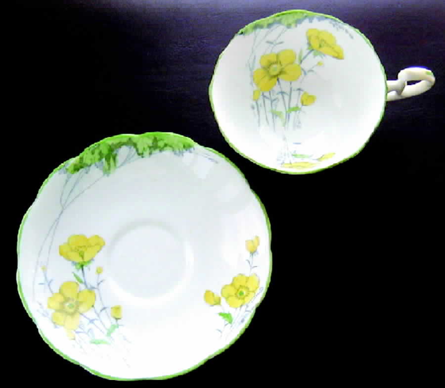 2759 Flat Cup & Saucer Set by Bell China-1