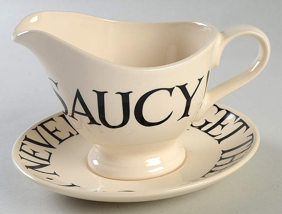 Black Toast & Marmalade Gravy Boat & Underplate by Emma Bridgewater-1