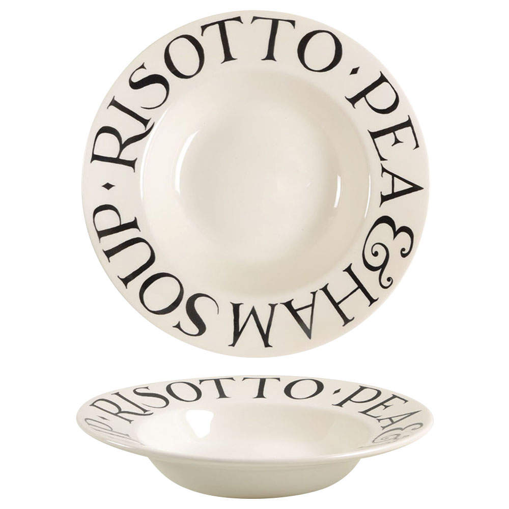Black Toast & Marmalade Large Rim Soup Bowl by Emma Bridgewater-1