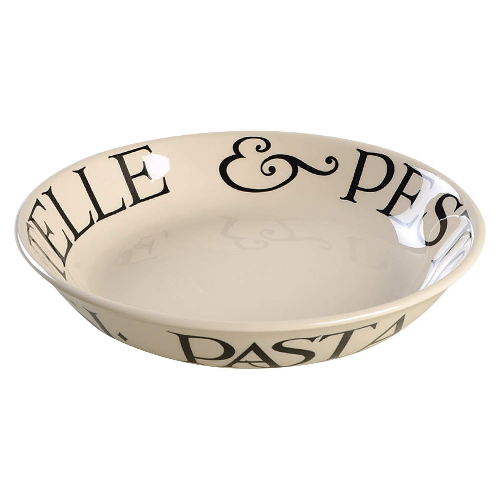 Black Toast & Marmalade 8" Individual Pasta Bowl by Emma Bridgewater-1