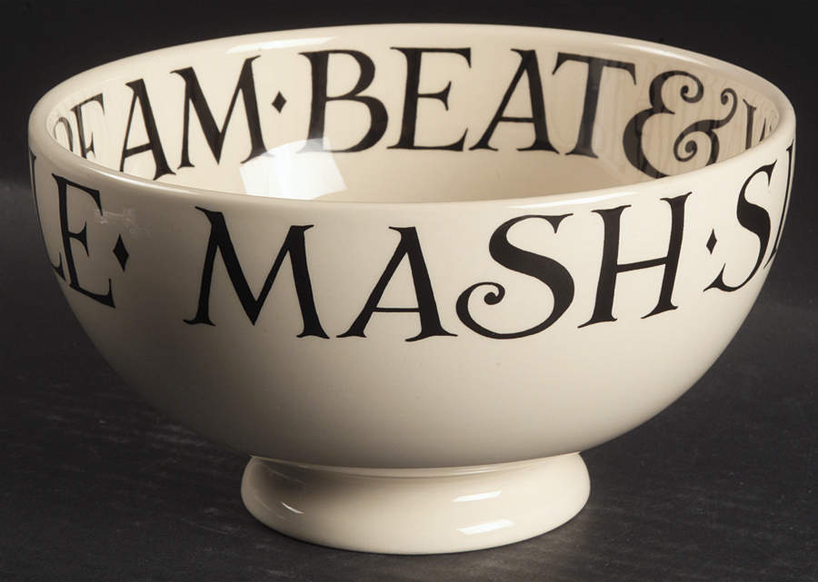 Black Toast & Marmalade 7" Round Vegetable Bowl by Emma Bridgewater-1