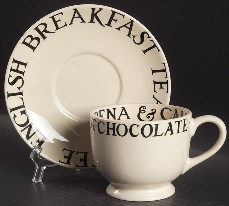Black Toast & Marmalade Footed Cup & Saucer Set by Emma Bridgewater-1
