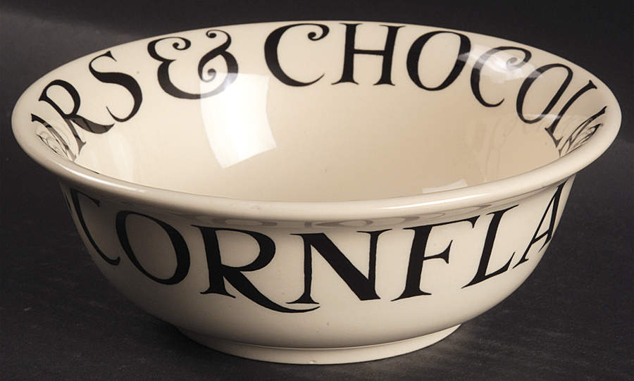 Black Toast & Marmalade Coupe Cereal Bowl by Emma Bridgewater-1