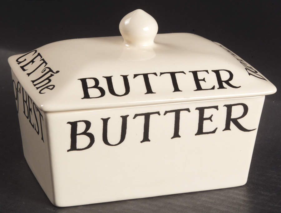 Black Toast & Marmalade Rectangular Covered Butter by Emma Bridgewater-1