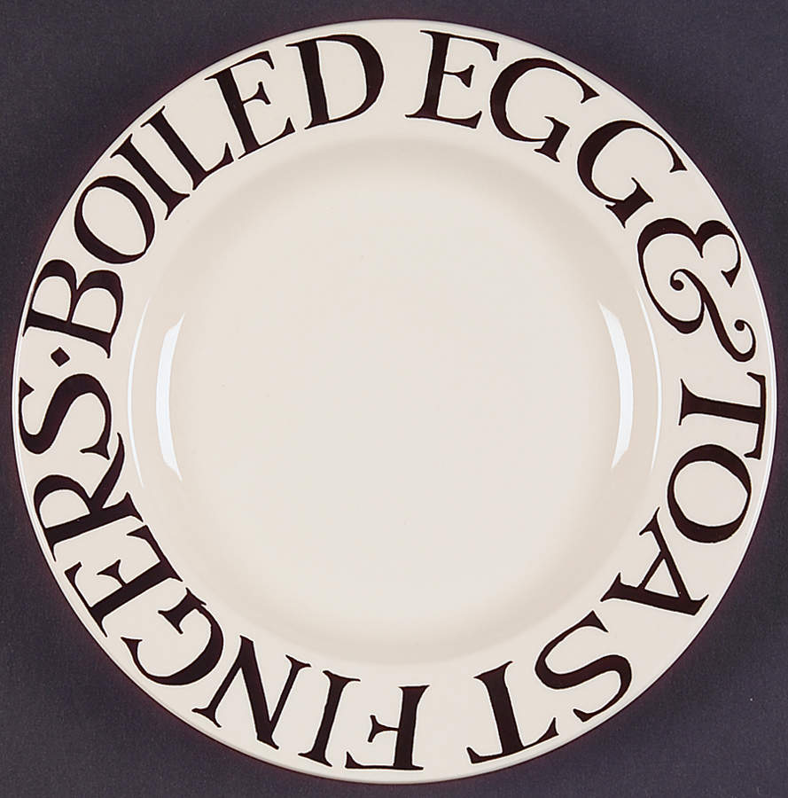 Black Toast & Marmalade Bread & Butter Plate by Emma Bridgewater-1