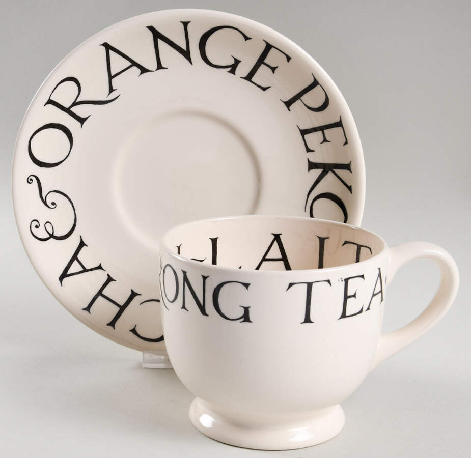 Black Toast & Marmalade Jumbo Cup & Saucer Set by Emma Bridgewater-1