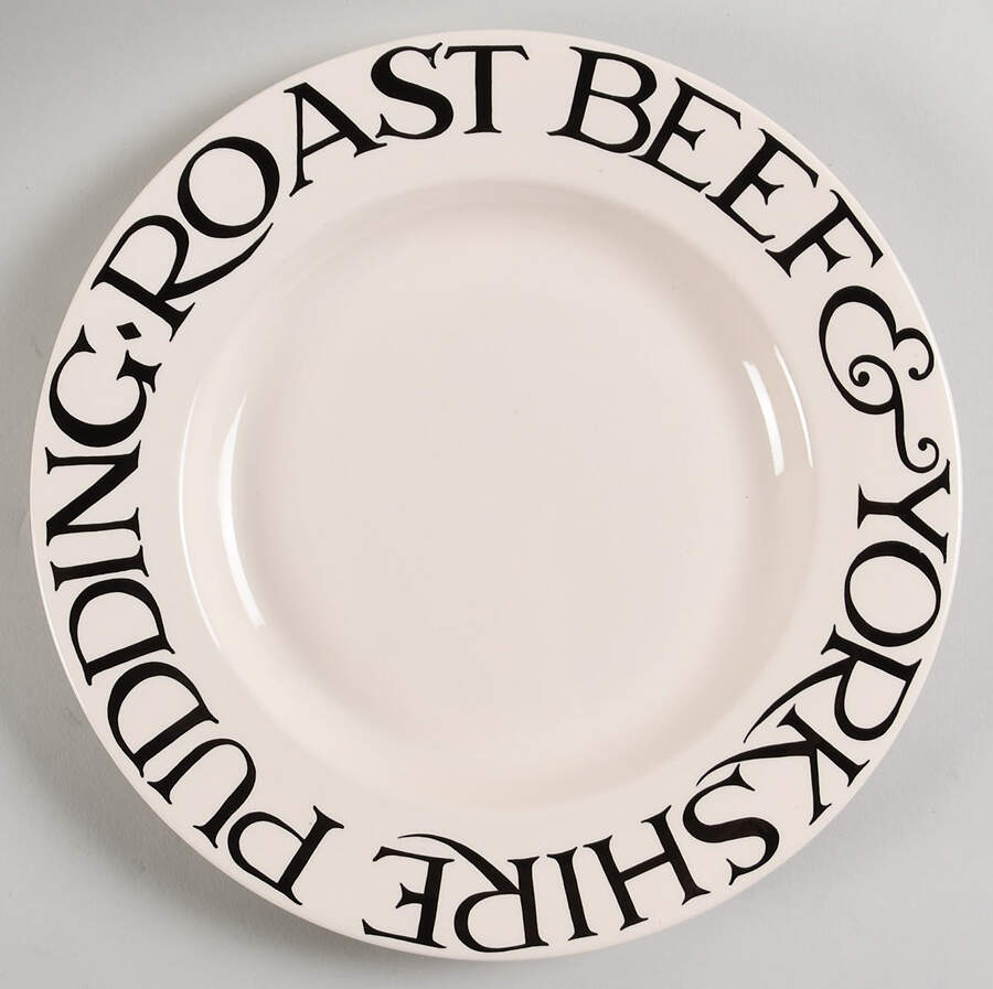 Black Toast & Marmalade Dinner Plate by Emma Bridgewater-1