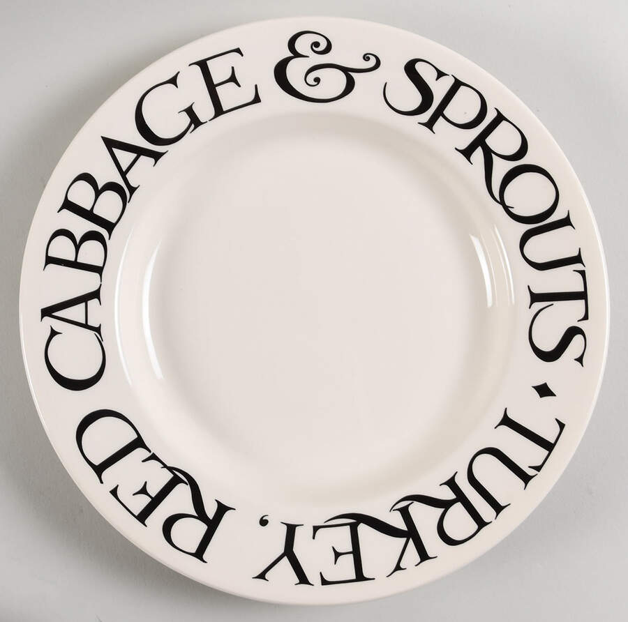 Black Toast & Marmalade Dinner Plate by Emma Bridgewater-1