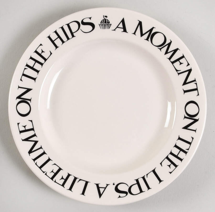 Black Toast & Marmalade Bread & Butter Plate by Emma Bridgewater-1