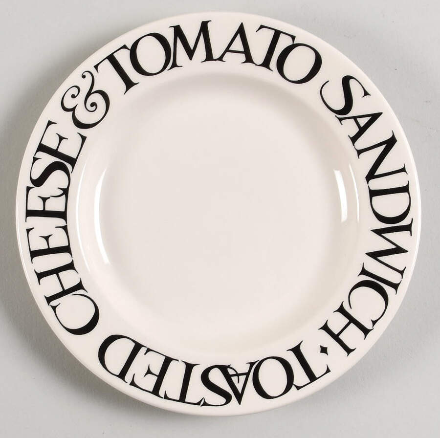 Black Toast & Marmalade Bread & Butter Plate by Emma Bridgewater-1
