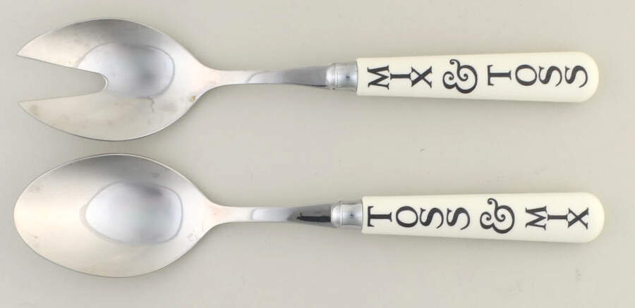 Black Toast & Marmalade Plastic Handle 2-Piece Salad Set by Emma Bridgewater-1