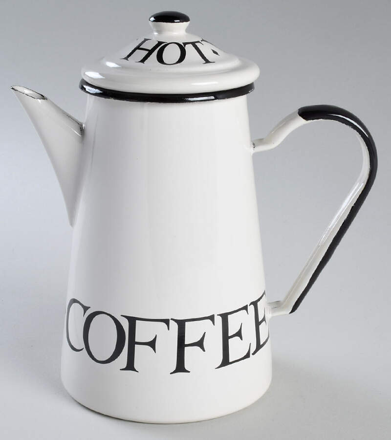 Black Toast & Marmalade Enamel Coffee Pot & Lid by Emma Bridgewater-1