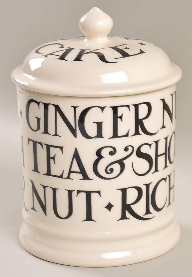 Black Toast & Marmalade Biscuit Barrel & Lid by Emma Bridgewater-1