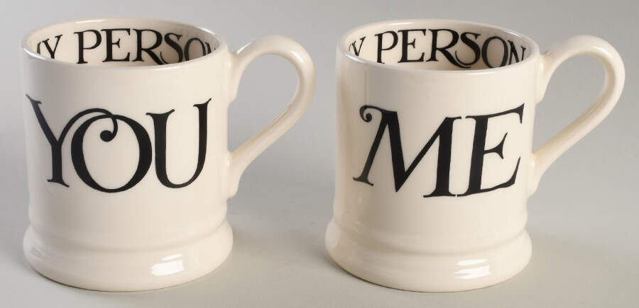 Black Toast & Marmalade Mug - Set of 2 by Emma Bridgewater-1