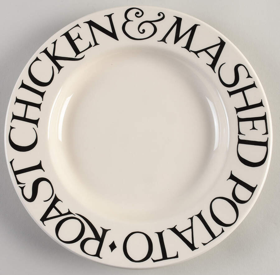 Black Toast & Marmalade Dinner Plate by Emma Bridgewater-1