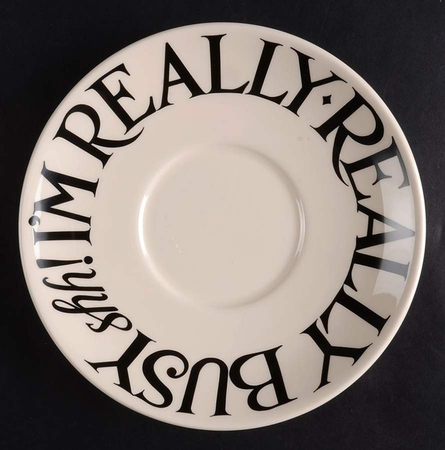 Black Toast & Marmalade Saucer for Breakfast Cup by Emma Bridgewater-1