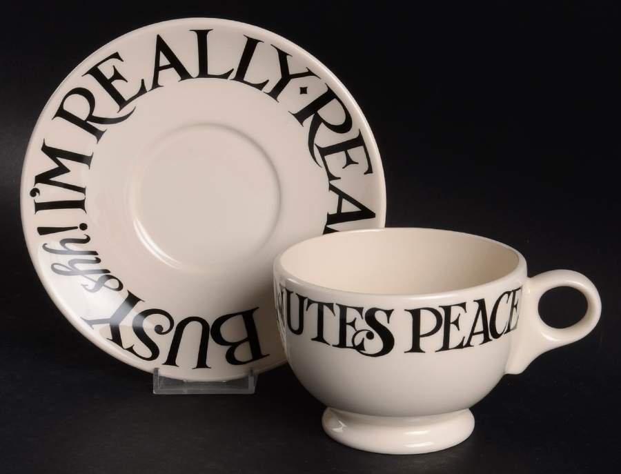 Black Toast & Marmalade Breakfast Cup & Saucer Set by Emma Bridgewater-1