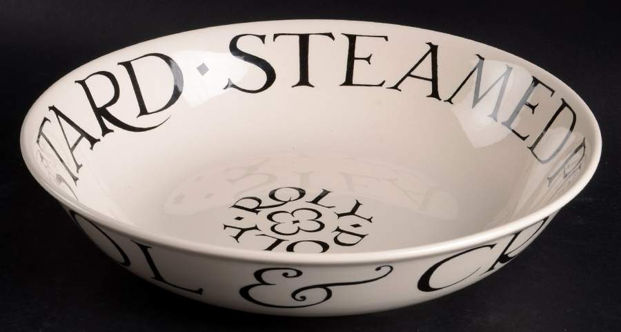 Black Toast & Marmalade 11" Round Serving Bowl by Emma Bridgewater-1