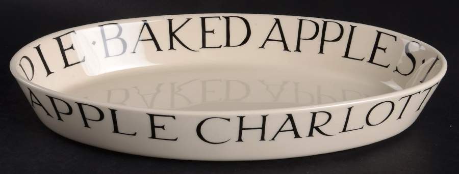 Black Toast & Marmalade 13" Oval Baker by Emma Bridgewater-1