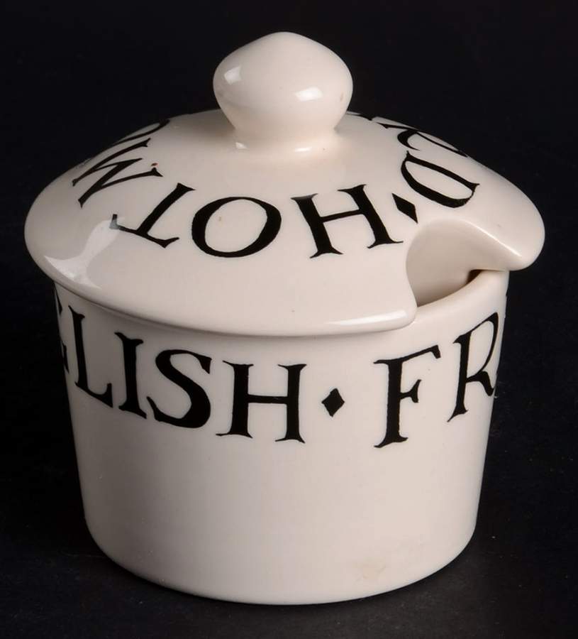 Black Toast & Marmalade Toy Sugar Bowl & Lid by Emma Bridgewater-1