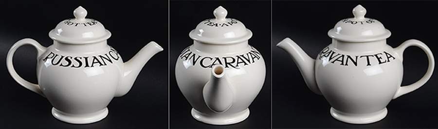 Black Toast & Marmalade Small Teapot & Lid by Emma Bridgewater-1