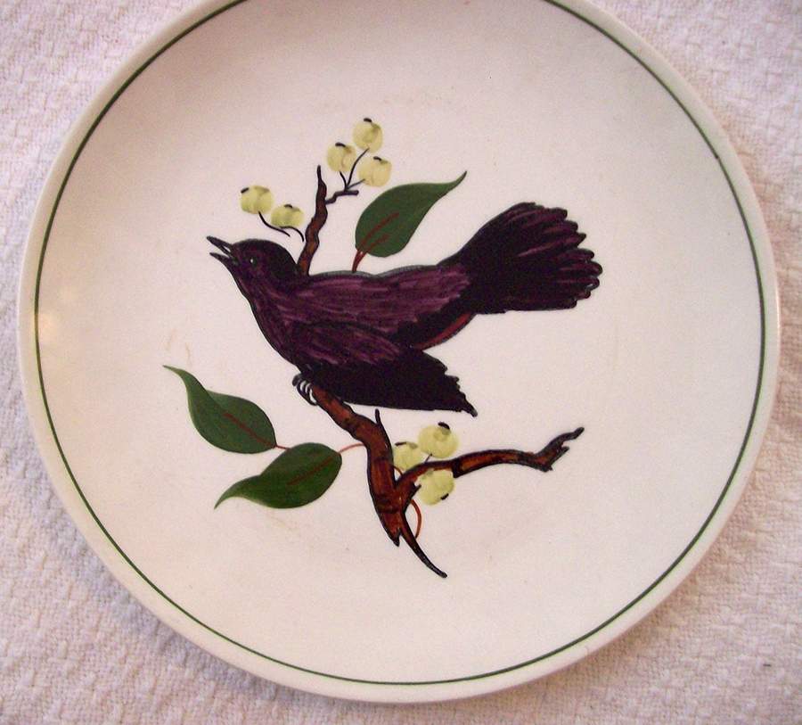Skyline Songbirds Salad Plate by Blue Ridge Southern Pottery-1