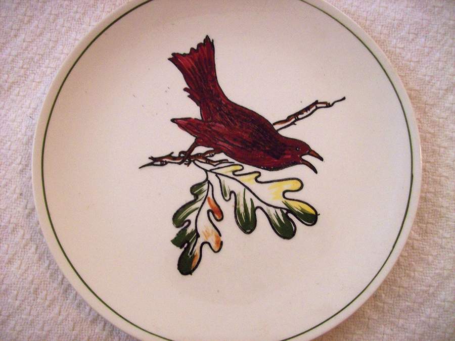 Skyline Songbirds Salad Plate by Blue Ridge Southern Pottery-1