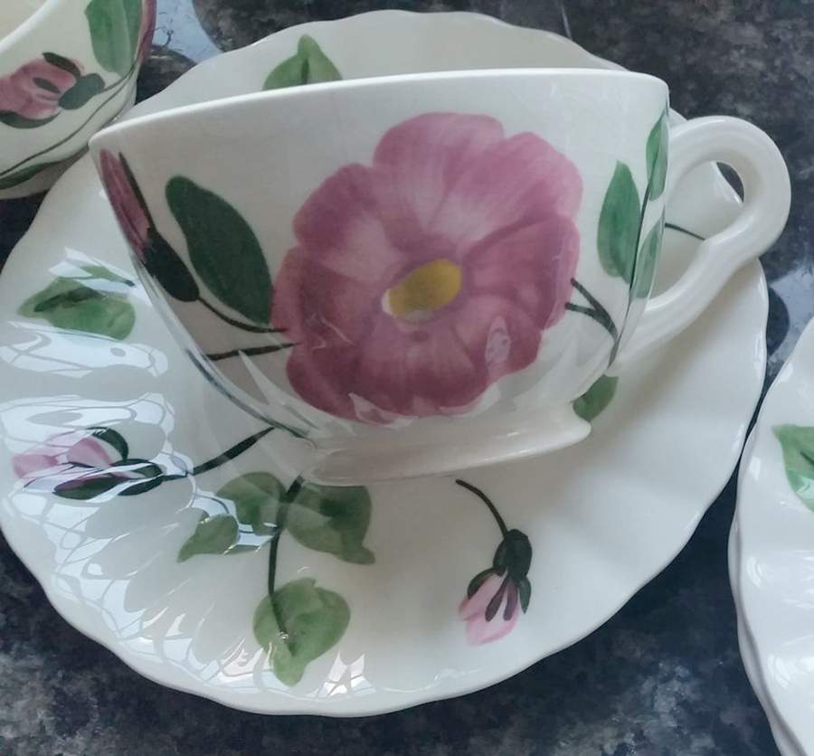 BRP107 Flat Cup & Saucer Set by Blue Ridge Southern Pottery-1
