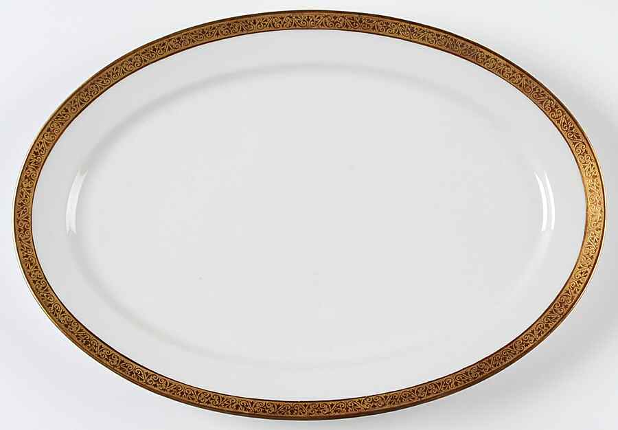 BAL22 13" Oval Serving Platter by H Balleroy-1
