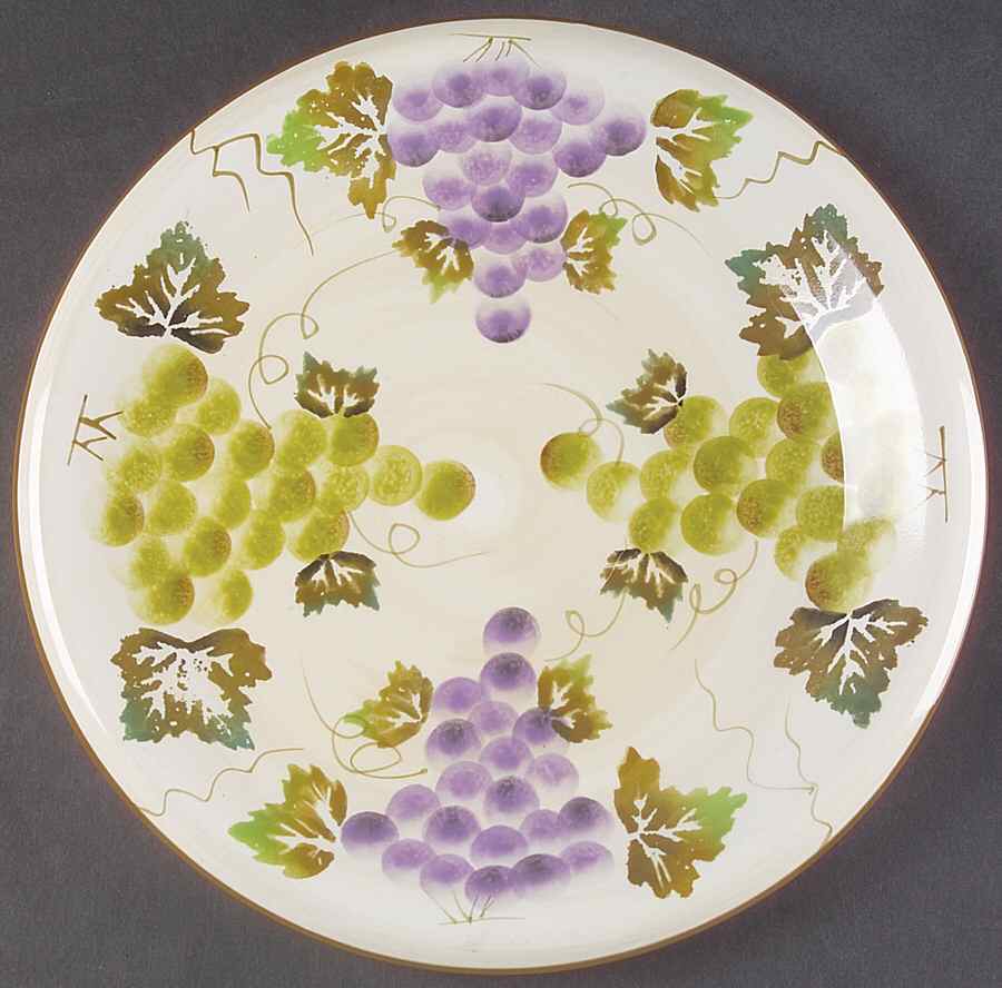 Wine Grapes Dinner Plate by Baum Brothers-1