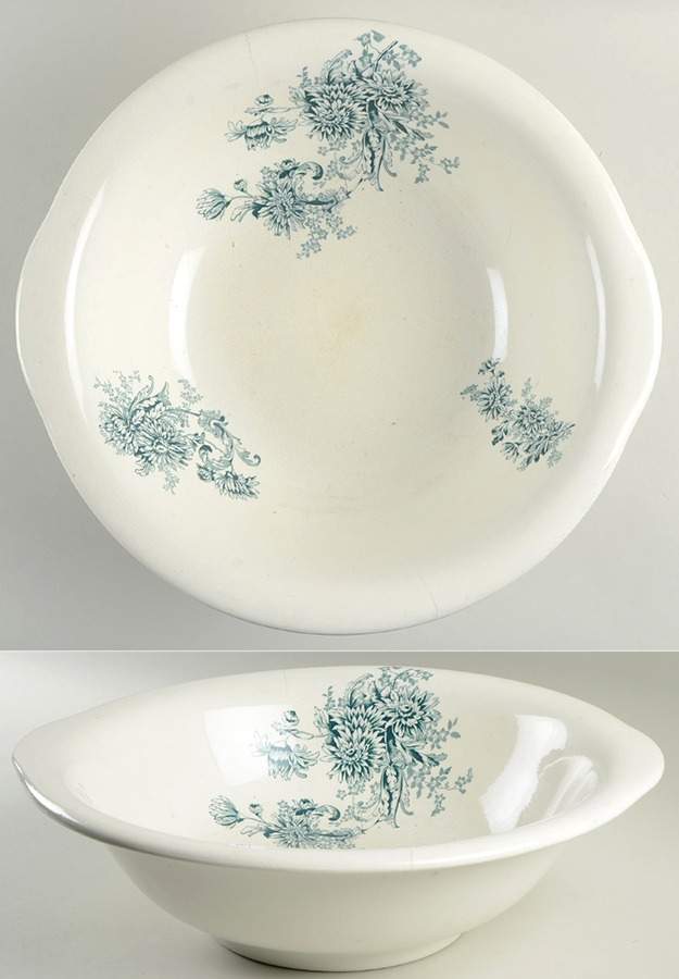 Chrysanthemum Green Bowl for 160 Oz Pitcher & Bowl Set by Buffalo Pottery-1