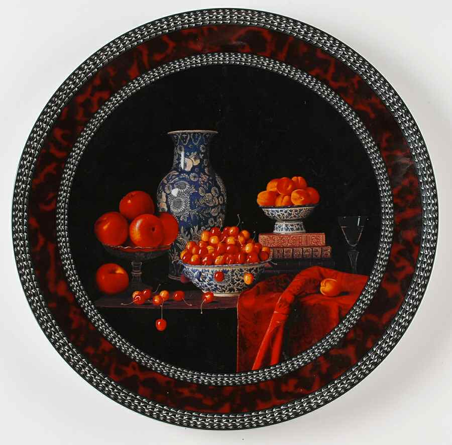 Chauray 14" Chop Plate (Round Platter) by Bernardaud-1