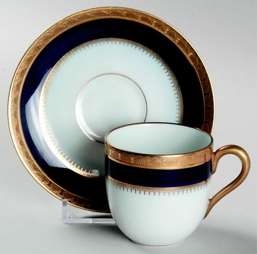 Fontainebleau-White Flat Demitasse Cup & Saucer Set by Black Knight-1