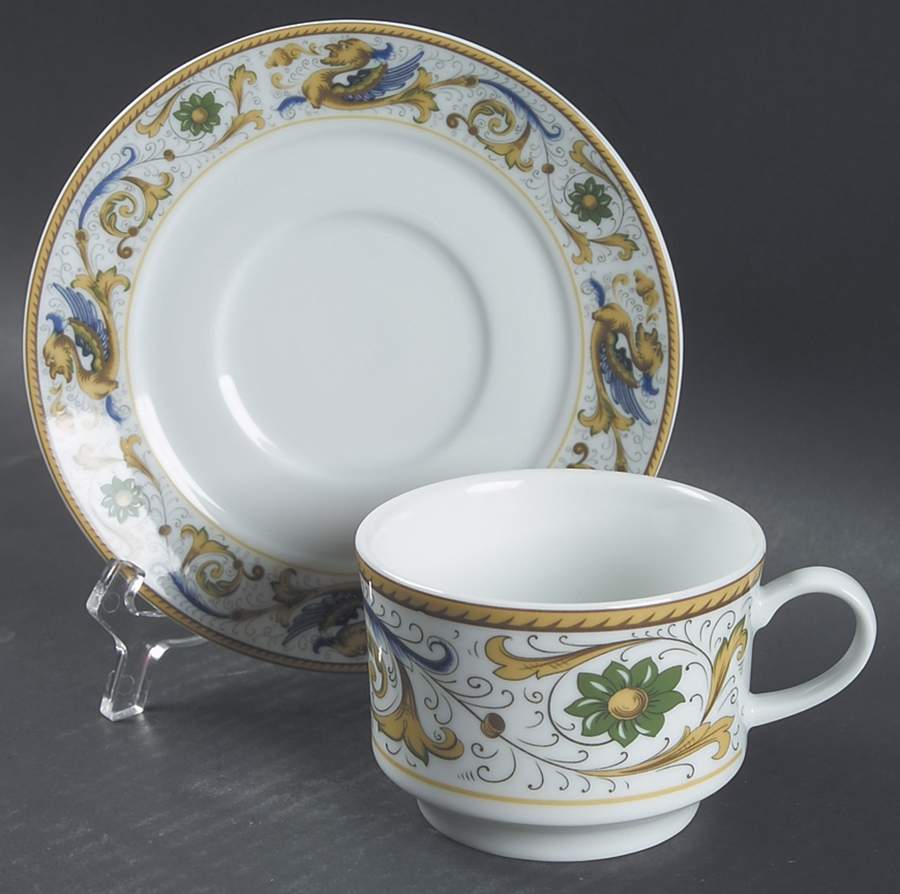 Milano Flat Cup & Saucer Set by Bidasoa (Spain)-1