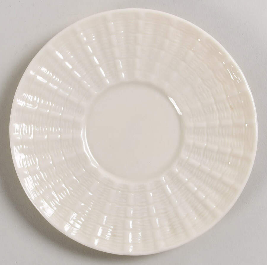 Neptune White Saucer by Belleek Pottery (Ireland)-1