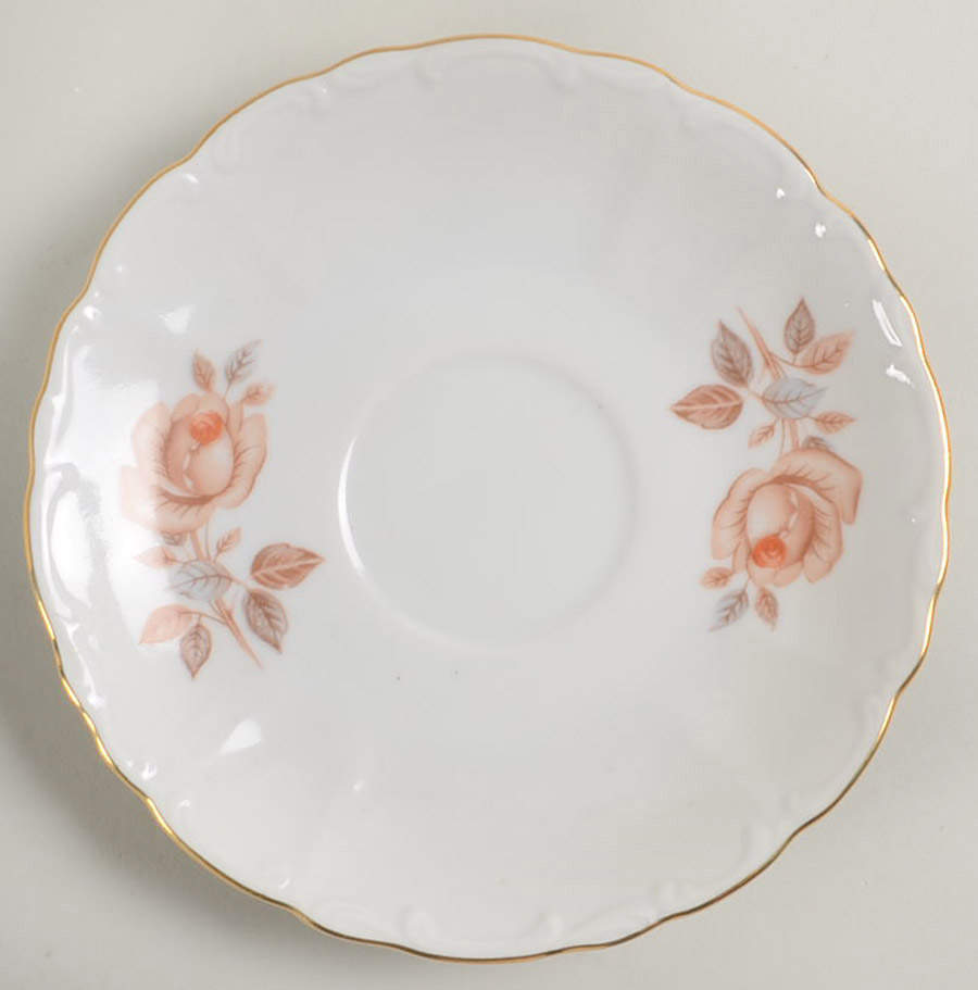 Alpin Rose (Roses on Side) Saucer by Bohemia Ceramic Works-1