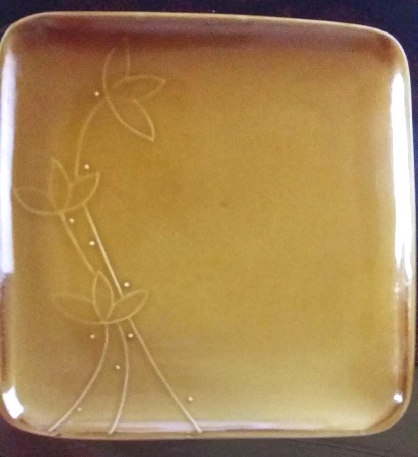Retro Embossed Yellow (Retro Collection) Salad Plate by Baum Brothers-1