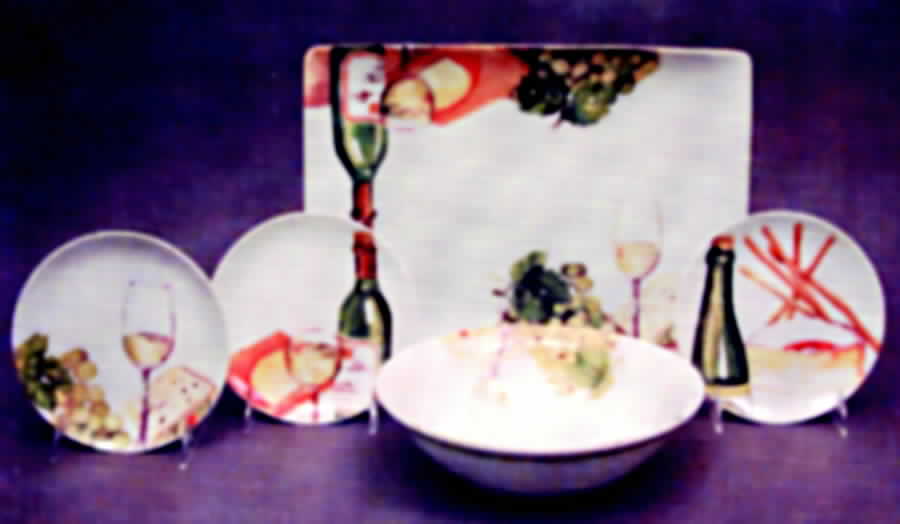 Wine & Cheese 12" Rectangular Serving Platter by Block-1