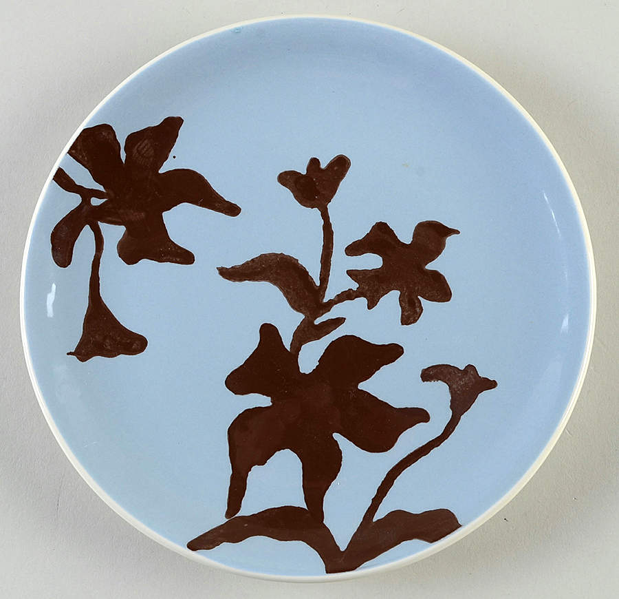 Chocolate Montalla Cornflower Blue Salad Plate by Bionda-Bruna, LLC-1
