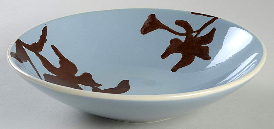 Chocolate Montalla Cornflower Blue 9" Individual Pasta Bowl by Bionda-Bruna, LLC-1