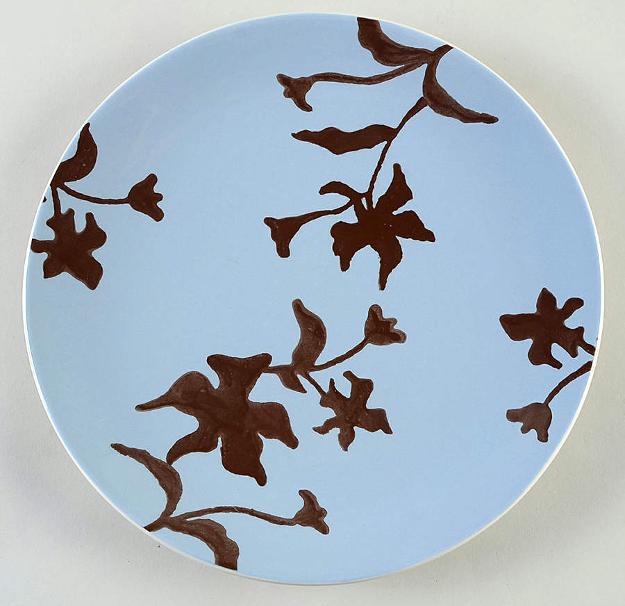 Chocolate Montalla Cornflower Blue Dinner Plate by Bionda-Bruna, LLC-1