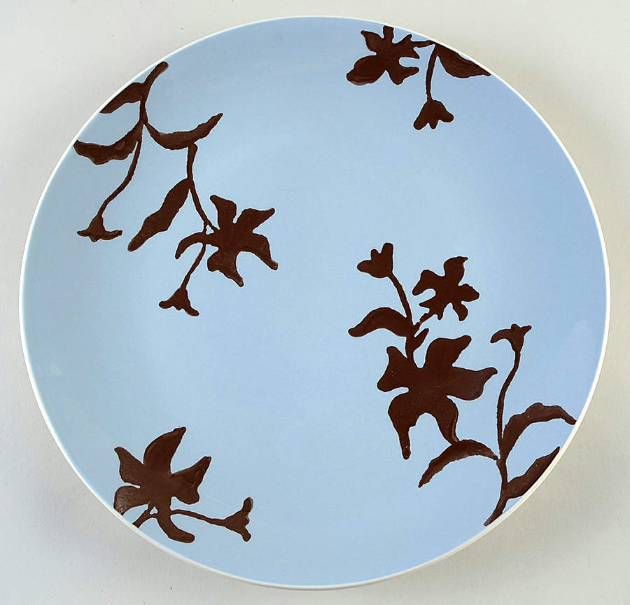 Chocolate Montalla Cornflower Blue 13" Chop Plate (Round Platter) by Bionda-Bruna, LLC-1