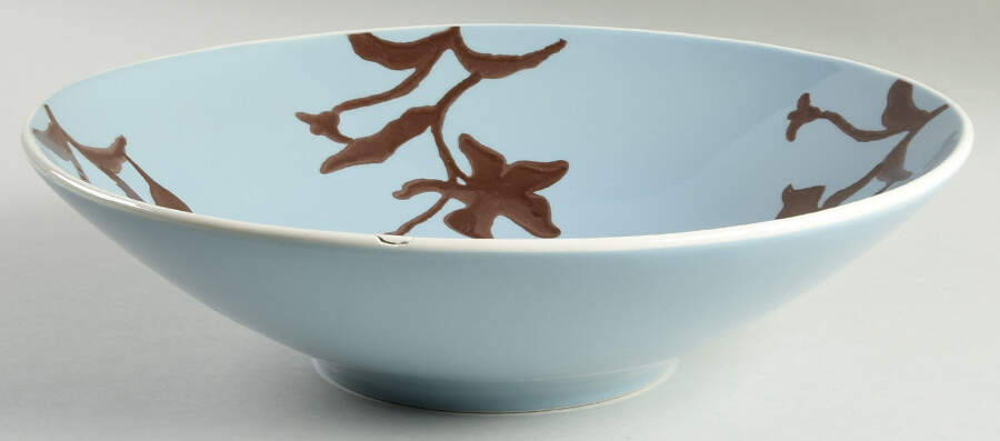 Chocolate Montalla Cornflower Blue 14" Pasta Serving Bowl by Bionda-Bruna, LLC-1