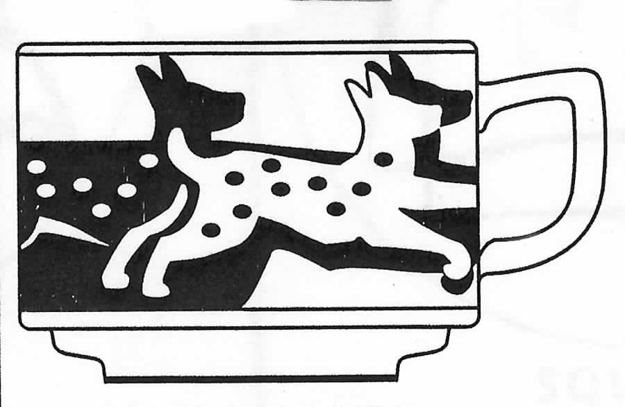 Black & White Flat Cup by Bopla (Switzerland)-1