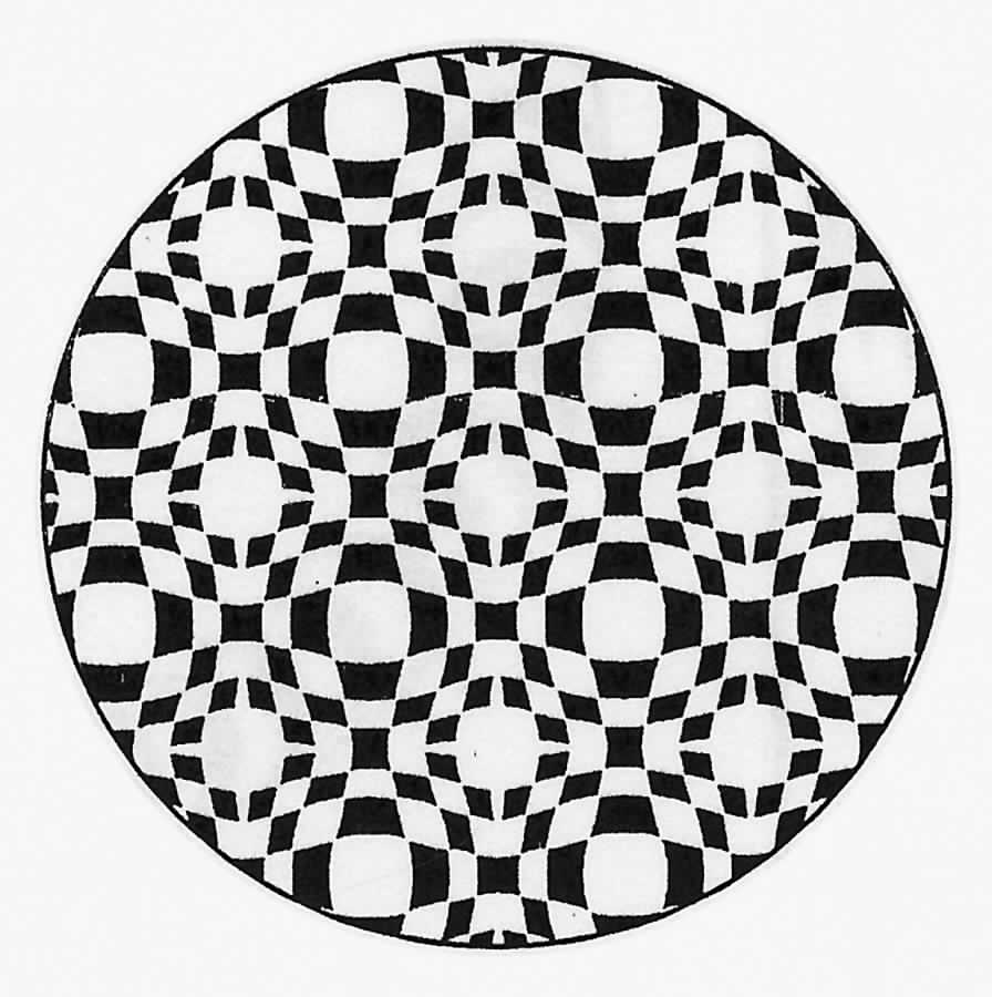Black & White Saucer for Flat Demitasse Cup by Bopla (Switzerland)-1