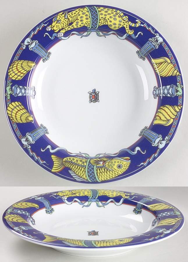 Original Large Rim Lynx Soup Bowl by Bopla (Switzerland)-1