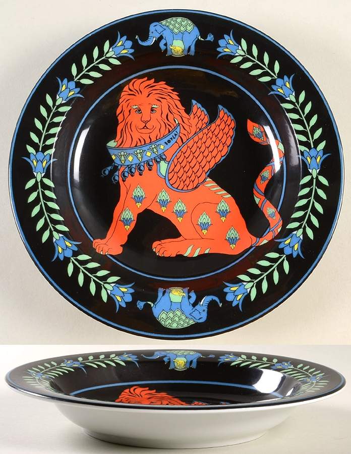 Original Large Rim Leoninus Soup Bowl by Bopla (Switzerland)-1